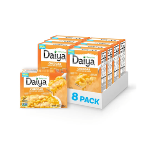 Daiya Dairy Free Gluten Free Cheddar Deluxe Mac & Cheese, Vegan Plant Based Rice Pasta, 10.6 oz (Pack of 8), BB 10 March 2026