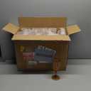 XUWAIDSGN 7oz Plastic Vintage Wine Glasses Drinking Glasses Unbreakable Wedding Glassware Crystal Water Goblets Reusable Drinkware Vintage Champagne Flutes (48, Brown)