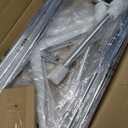 Heavy Duty Clothes Rack, Double Rod Clothing Rack for Hanging Clothes, Rolling Garment Rack, Adjustable Freestanding Wardrobe Closet Coat Rack for Bedroom Laundry Living Room, Silver