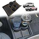 BestEvMod Gen 2 Lower Center Console Organizer Tray Compatible with Rivian R1T R1S 2026 2025 Gen 2 Fit 32oz Bottle Interior Accessories ABS Material with PVC Trim Floor Console Storage (Yellow)