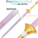 41" Anime Cosplay Sword with Sheath, Non-3D Printed & Back-Carry, Collectible Prop for Costume&Display