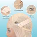 Straight 13x4 HD Lace Front Wig for Women, 26inch Heat Resistant Synthetic Hair Glueless Pre Plucked Straight Human Hair-Like Layered Wig with Realistic Scalp (Blonde with Dark Roots Color)