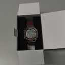 Women Pedometer Watch for Walking Steps and Miles-Step Counter for Calories, 30M Waterproof-EL Backlight-Countdown-Stopwatch-No App Step Tracker for Adults Seniors (Red)