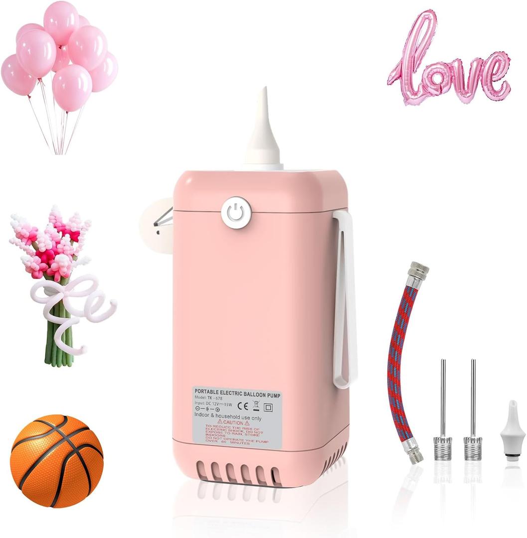 AXHJ Balloon Pump Electric Air Pumps, 2-in-1 Electric Air Balloon PumpBalloon Inflator for 260q,Foil, Latex Balloons and Sport Balls