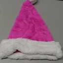 Christmas Santa Hat for Adults, Velvet Santa Hats Plush Christmas Hat for Xmas New Year Party Decorations and Supplies