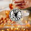 3 x Fishing & Hunting Ornament 2025  Camo Outdoor Sportsman Christmas Ornament for Men, Dad, Grandpa, or Husband  Patriotic American Flag Deer & Fish Design, Hunter Fisherman Gift