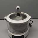 COOK WITH COLOR 3L Glass Mini Low Carb Rice Cooker  Holds 2 Cups Raw/Makes 6 Cups Cooked with Auto Lift Filter Basket, Hotpot & Steamer for Rice, Grains, Digital Panel with Keep Warm, Cream