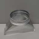 Tandefio 3-1/4" x 10" x 6'', 6" Diameter Galvanized Rectangular to Round Duct Transition Microwave Vent Kit Round Transition Vent Adapter for Connecting HVAC Range Hood Ducting Fittings