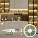 HAMRVL Shelf Lights 12V COB LED Strip Lights, 16.4ft 3000k Plug-in DIY Cut to Size Warm White LED Strip Lights, Dimmable Under Shelf Lighting for Book Shelf, Display Case, Wardrobes, Cabinets, Pantry