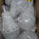 Neporal 4 Pack Emergency-Rechargeable-Light-Bulb, Stay Lights Up When Power Failure, 1200mAh 15W 80W Equivalent LED Light Bulbs for Home, Camping, Tent (E27, with Hook) (Daylight)