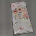 Amandir Easter Bunny Kitchen Towels, Pink Rabbit Ears Eggs Floral Leaves Dish Towels Set of 4, 18x26 Inch Buffalo Plaid Hello Spring Happy Easter Home Tea Bathroom Seasonal Decorations Hand Towels