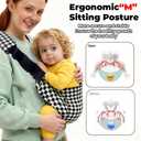 Baby Sling Carrier Adjustable Baby Sling 2025 Upgraded Toddler Sling Comfortable Baby Wrap Carriers Ergonomic-Designed, Travel Friendly Carrying 10-45 Lbs Blackwhite