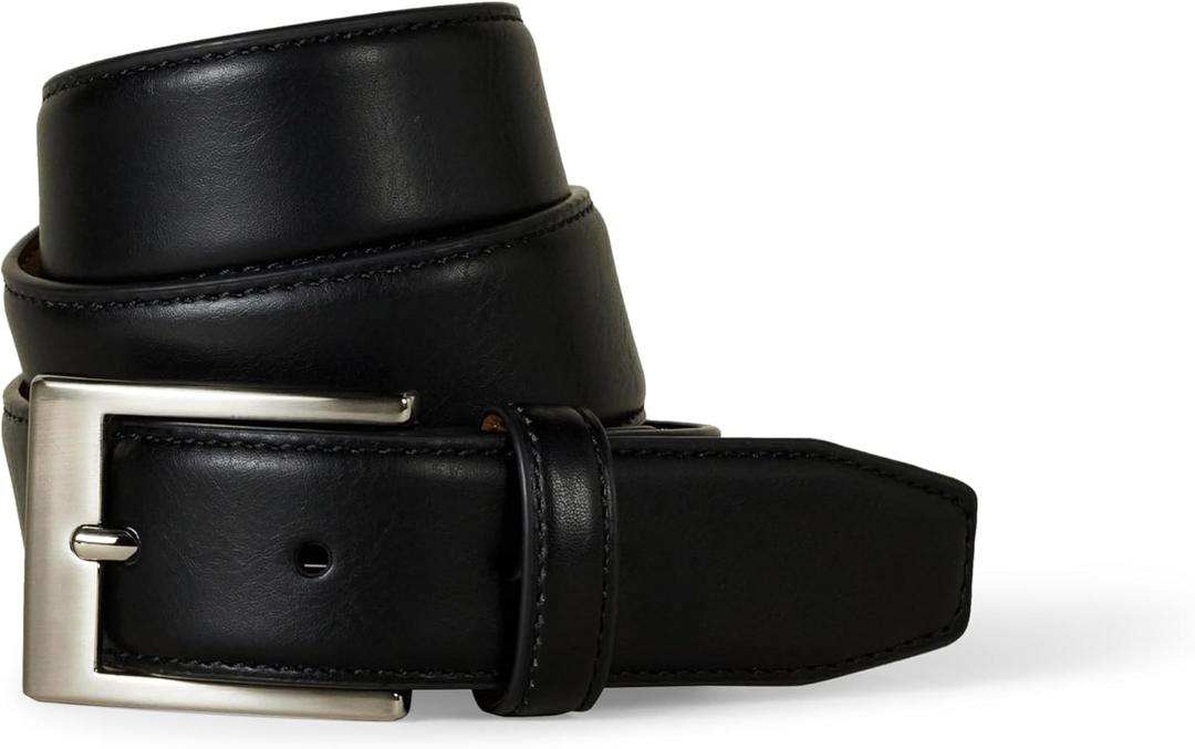 Amazon Essentials Men's Leather Belt, Classic Style (54, Black)