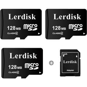 Factory Wholesale Micro SD Card 128MB (0.12GB) Pack of 3 in Bulk Low Capacity for MP3/Old Phones/Small Files Only -Not for Cameras/Dashcams/GB Devices