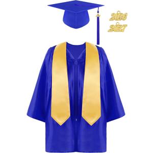 SOMSOC 4 Pieces Kindergarten Graduation Cap and Gown Set for Preschool Nursery Kids Graduation Stole Gown with 2026 Tassel