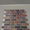 Art3d 10-Piece Peel & Stick Vinyl Kitchen/Bathroom Backsplash Tiles, 12" X 12" Colorful Marble Tile Design