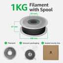 Bambu Lab PLA Filament Matte 3D Printer Filament 1.75mm PLA 1kg High Tenacity Eco Friendly - Red (10200) - Spool