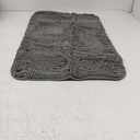 Bathroom Rugs 30x20, Extra Soft Absorbent Chenille Bath Rugs, Rubber Backing Quick Dry, Machine Washable Bath Mats for Bathroom Floor, Tub and Shower, Home Decor Accessories, Grey