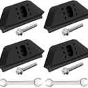 Meonum 4 Pack Base Clamp Car Battery Hold Down Kit, Car Accessories Battery Tie Down Bracket with Stainless Steel Bolt Kit, Compatible with Select GM Models 14005061