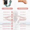 Wearlizer Compatible with Apple Watch Band 38/40/41/42/44/45/49mm Women, Boho Handmade Turquoise Beaded Elastic Stretch Bracelet For iWatch Series 11 10 9 8 7 6 5 4 3 SE/Ultra 3 2 1