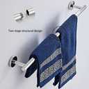 Chrome Bathroom Hardware Set 5 Piece with Towel Racks for Bathroom, SUS304 Stainless Steel Bath Towel Bar Set, 24 Inch Wall Mounted Accessories Kit