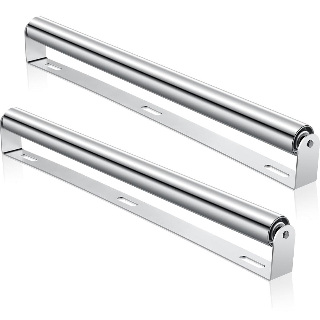 Therwen Boat Trailer Rollers with Brackets, 21'' Long, Silver, Pack of 2