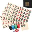 American Mahjong Tile Set, 166pcs Premium Mah Jong Tiles with Exquisite Storage Box, Include Instructions & Play-Chips, Mah Jongg Sets for Family & Friends Gatherings