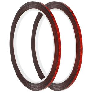 PATIKIL Prism Tape 0.12 Inch x 55 Yards, 2 Pack Holographic Metalized Reflective Self Adhesive for DIY Art Craft Wrapping Wall Decoration, Dark Red (3mm)