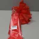 Super Puff Sheer Long Gloves Oversize Tulle Mesh Gloves for Cocktail Opera Party Gloves with Ruffle Long Sleeve (Red)