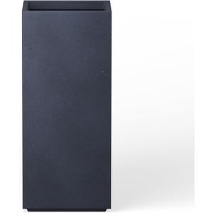 Kante 23.6" H Tall Rectangular Concrete Planter, Modern Square Diameter Plant Pot with Drainage Hole and Rubber Plug for Indoor Outdoor Home Patio Garden, Charcoal