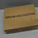 TreeLen Broom and Dustpan Set with 52" Long Handle for Home Kitchen Room Office Lobby Floor Use Upright Stand Up Stand Up Broom with Dustpan Combo