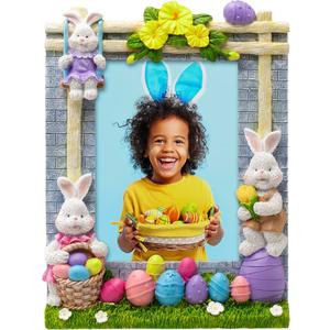 Easter Eggs and Bunnies 5" x 7" Resin Picture Frame