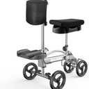Knee Scooter with Cushion Foldable Knee Scooter for Adults for Foot Surgery with Bag Steerable Knee Walker with Adjustable Footrest Crutch Alternative Grey