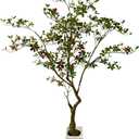 7ft Artificial Gardenia Tree for Indoor & Outdoor Dcor - Lifelike Foliage, Eco-Friendly Design, Sturdy Base - Perfect for Patio, Living Room, or Rustic Garden Themes