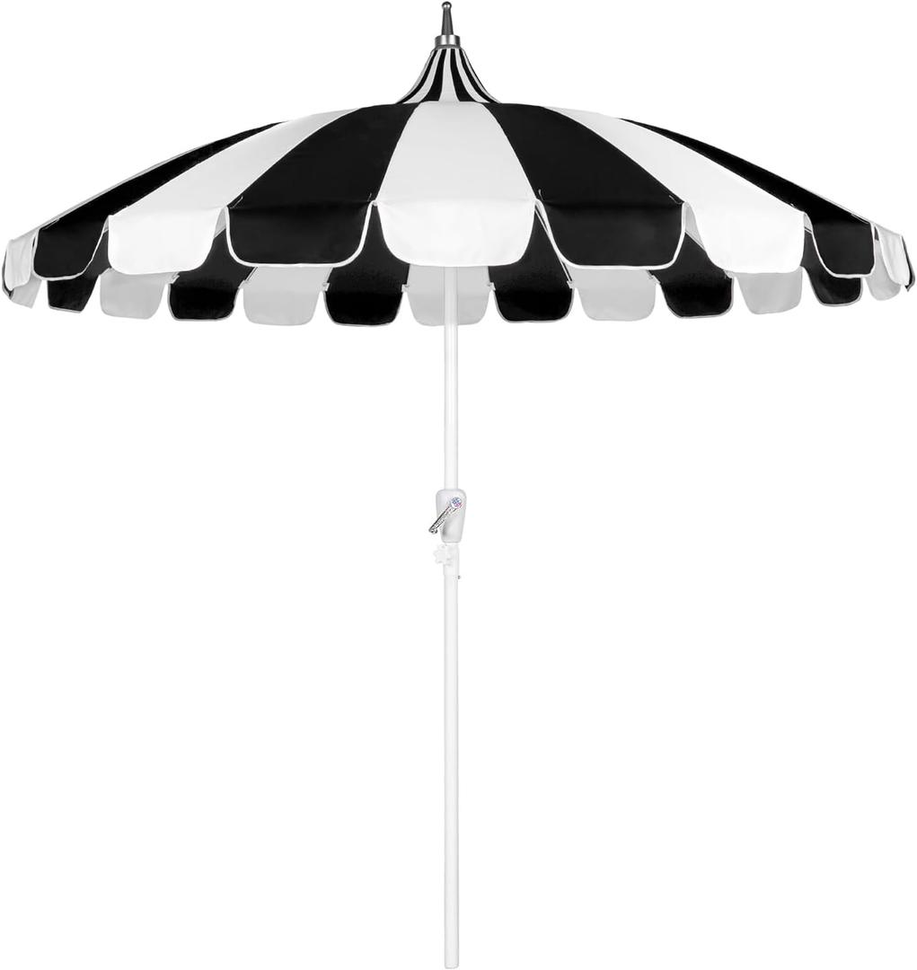 8Ft Patio Pagoda Umbrella, UV Protect Pool Umbrellas with Heavy Duty Pole, Outdoor Market Umbrella for Holiday Garden Backyard