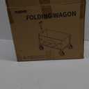 NEOTEC Collapsible-Folding-Wagon - Wagon Cart Heavy Duty Foldable Outdoor Utility with Silent Universal Wheels, Adjustable Handle for Camping