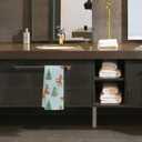 Voatok Christmas Fox Kitchen Towels, Christmas Tree Hand Towels for Bathroom, Blue Christmas Dish Towels Tea Towels for Kitchen, Christmas Kitchen Bathroom Decor, 16x24 Inch