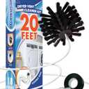 The Professional Dryer Vent Cleaner Kit -(15-Feet) Innovative Lint Remover Reusable Strong Nylon| Flexible Lint Brush with Drill Attachment for Faster Cleaning