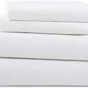 Ready To Rest RV Twin Sheets (38 x 75) - White Solid, 4 Piece Camper Sheet Set, 100% Egyption Cotton, 8 Inch Deep Pocket Fitted Sheet with Elastic All Around, Soft & Luxurious, Hotel Quality Sheets