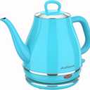 Electric Gooseneck Kettle, 1L 1500W Fast Boil, 100% Stainless Steel BPA Free Pour-Over Coffee & Tea Kettle, Water Boiler with Auto Shut & Boil-Dry Protection, Turquoise