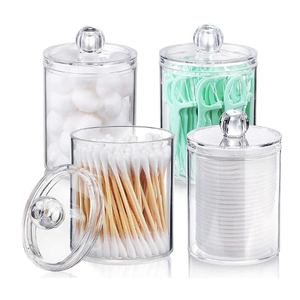 Click to see full view
4+
3 VIDEOS
3 VIDEOS
Zollyss 4 Pack Qtip Holder Dispenser For Cotton Ball, Swab, Round Pads, Floss - 15 Oz Clear Plastic Apothecary Jar Set For Bathroom Storage, Vanity Makeup Organizer, 8 X 8 X 11.7 cm