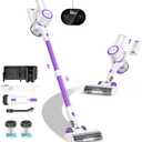 FABULETTA Cordless Vacuum Cleaner for Home, 500W Lightweight Vacuum Cleaner with MAX 50 Min Detachable Battery, Brushless Motor, 6 in 1 Stick Vacuum for Hardwood Floors and Carpet Pet Hair CarPurple