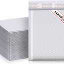 Henoyso 30 Pcs Extra Large Bubble Mailers 14 x 19 Inches Resealable Padded Envelopes Waterproof Shipping Bags Poly Padded Mailers Bulk for Mailing Packaging Small Business(White)