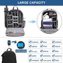 Cwatcun Camera Backpack Bag Professional for SLR DSLR Mirrorless Camera Waterproof Camera Case Compatible with Sony Canon Nikon Camera and Lens Tripod Accessories ( Small Black)