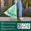 HoldOn 13-Gallon Trash Bags Plant-based Tall Kitchen Trash Bags with Drawstring Handles for Tall Trash Bins, Heavy-duty and Compostable Large Trash Bags (40 bags)