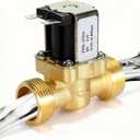 Normally Closed Electric Water Shut off Valve, Brass Electric Solenoid Magnetic Valve, Water Inlet Switch Valve for Water Control, 0.02mpa~0.8mpa, 3/4 Inch DC 12V