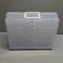 novelinks Transparent 4" x 6" Photo Organizers and Photo Storage Box with Handle, 16 Inner Photo Cases, Portable Picture Organizers & Photo Storage Containers (Clear)