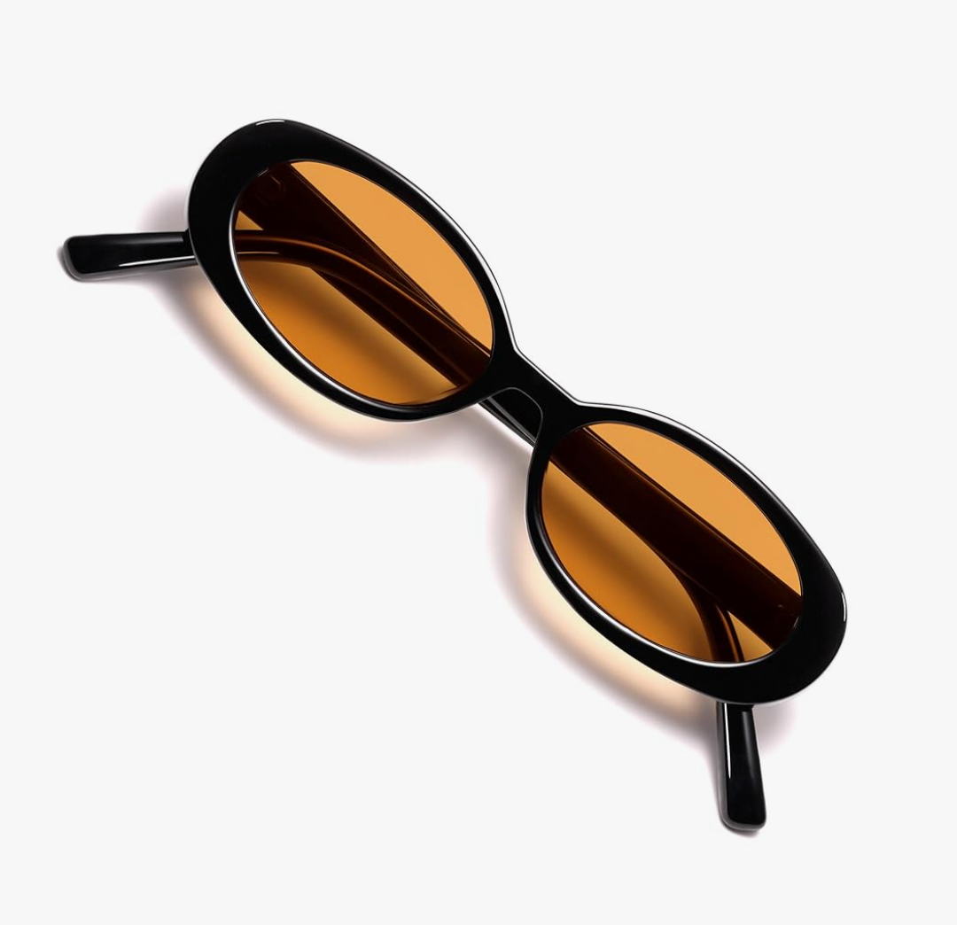 VANLINKER Polarized Retro Oval Sunglasses for Women and Men Small 90s Style VL9580