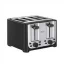 BELLA 4 Slice Toaster with Auto Shut Off - Extra Wide Slots & Removable Crumb Tray and Cancel, Defrost & Reheat Function - Toast Bread & Bagel, Black