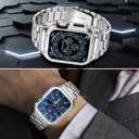 MioHHR Stainless Steel Watch Band with Case Compatible with Apple Watch Ultra3/2/1 Series 11 10 9 8 7 6 5 4 3 2 1 SE3/2/1, Metal Strap with Protective Cover for iWatch 49mm Men
